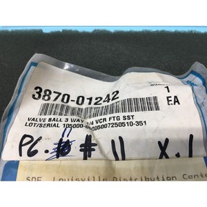 วาล์วบอล AMAT 3870-01242 แบบ 3 ทาง 1/4 VCR FTG SST - อุปกรณ์และอะไหล่เซมิคอนดักเตอร์ระดับโลกที่เชื่อถือได้ - Product Image 3