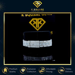 Montre de luxe en acier inoxydable à quartz automatique, étanche, avec bracelet en silicone et diamants Moissanite, fournie directement par l'usine - Modèle 3 - Product Image 5