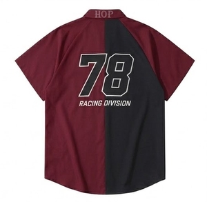 Chemise de travail robuste pour mécanicien, manches courtes, chemise de course pour homme, boutonnée, uniforme de garage, vêtements de course personnalisés pour équipe de pit crew - Product Image 5