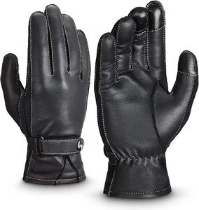 Warm Genuine <b>Leather</b> Full Finger <b>Driving</b> <b>Gloves</b> <b>for</b> <b>Men</b> and Women Comfortable <b>for</b> Winter Outdoor Wear Daily <b>Driving</b> High Quality - Product Image 2