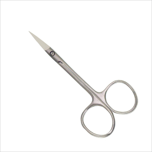 Ciseaux à cuticules vintage en acier inoxydable, prêts à l'emploi, courbés, pour la beauté, la pédicure, les poils du nez, les sourcils et les cils, à lame arrondie - Product Image 2