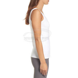 Camisetas sin mangas de gimnasio cortas informales para mujer, el mejor Material, camisetas deportivas de gran tamaño, último diseño, atuendo de entrenamiento de punto transpirable - Product Image 2