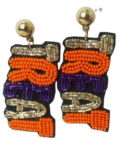 Trending Hot Sales Multi-colour butterfly Earrings Jewelry Orange Earrings with Embroidery Design Popular Fashionable - Product Image 1