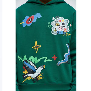 Hoodie en molleton épais de haute qualité anti-boulochage, pull à capuche en coton molletonné pour l'hiver, modèle uni Hody 555 1.1 - Product Image 4