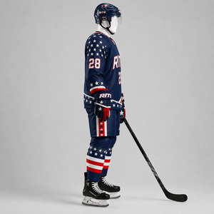 Conjuntos de Jersey y Pantalones de Hockey sobre Hielo de Primera Calidad, Fabricación en Fábrica, Precio al por Mayor, Uniforme de Hockey sobre Hielo, Servicio OEM al por Mayor - Product Image 3