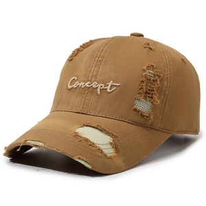 Gorra de Béisbol Negra Bordada Concept, 6 Paneles, Algodón Desgastado, Unisex, Ajustable, Estilo Urbano - Product Image 4
