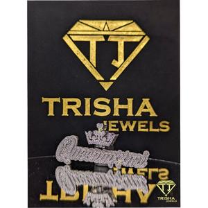 Pendentif personnalisé avec nom, diamant Moissanite VVS, en argent sterling 925, bijoux scintillants pour hommes par Trisha Jewels - Product Image 3