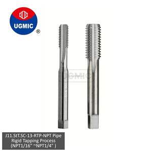 J11.StT.SC-13 - Tarières droites en carbure monobloc pour filetage conique de tuyaux NPT - 1/16" 1/8" 1/4" - Tige JIS - Product Image 1