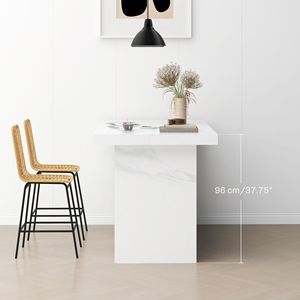 Set di 4 Sgabelli da Bar in Vimini Giallo, Altezza Bancone, con Gambe in Acciaio, Struttura in Legno, Poggiapiedi Robusto per Sala da Pranzo, Cucina, Pub - Product Image 6