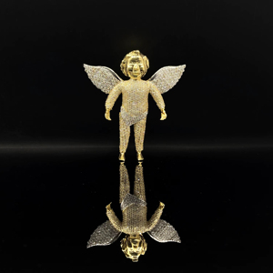 Pendentif unisexe pour homme The Ice Legacy Hip Hop Bling Ice Drip, diamant rond brillant, alliage plaqué rhodium - Product Image 1