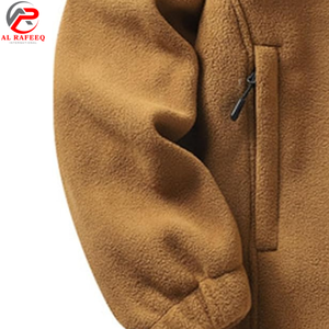 Chaqueta de lana polar personalizada para hombre, con cremallera, diseño de bloques de color, para exteriores, talla grande, con logotipo personalizado. - Product Image 3