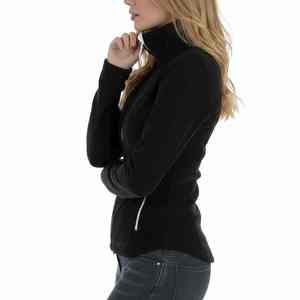 Veste d'équitation pour femmes en polyester et coton noir, fermeture éclair, col haut, pour activités équestres, logo personnalisé VI-HRJ-0029 - Product Image 6