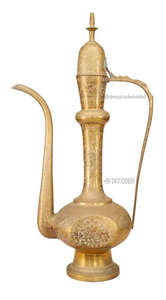 Metcraft - Jug en laiton Surahi/Aftaba, pièce d'artisanat décoratif indien antique, réalisée par un artisan très qualifié, à prix de gros - Product Image 2