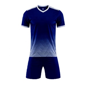 Ensemble de maillots de football américain sublimés bleu-noir pour hommes, col rond, manches courtes, polyester respirant, nom de l'équipe imprimé - Product Image 3