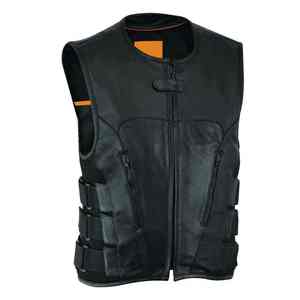 Chaleco de Cuero Transpirable para Motociclismo, Chaleco Casual de Invierno para Hombre, Chaleco Impermeable con Cierre Frontal para Motocicleta - Product Image 5
