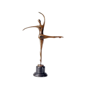 Sculpture Moderne en Bronze Abstraite de Groupe de Personnages, Statue Décorative pour Table de Bureau - Product Image 3