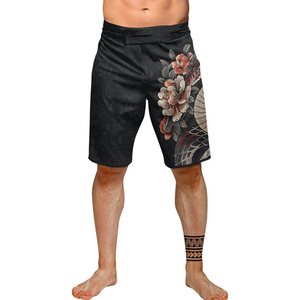 Shorts MMA sur mesure OEM unisexe pour entraînement d'arts martiaux, en polyester sublimé extensible dans les quatre sens, vente en gros d'usine OEM - Product Image 6