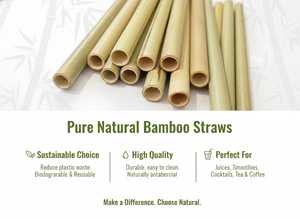 หลอดดูดน้ำทำจากไม้ไผ่ธรรมชาติ ย่อยสลายได้ ปลอดภัยสำหรับอาหาร เป็นมิตรกับสิ่งแวดล้อม สำหรับกาแฟร้อน ขายส่ง - Product Image 2