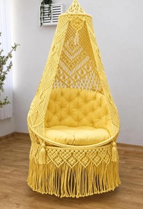 Columpio, Columpio de macramé, Silla columpio de macramé, Silla colgante de macramé, Silla hamaca, Columpio de interior, Silla columpio para patio, Columpio de macramé - Product Image 4