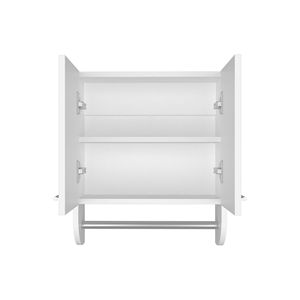 Armadietto per medicinali bianco da 20,30 pollici con 2 ripiani e 2 ante, incluso portasciugamani - Product Image 4