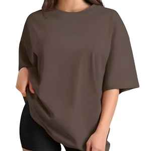 Nueva Llegada: Camisetas de Verano para Mujer, 100% Algodón Jersey, Cuello Redondo, Hombros Caídos, Manga Media, Dobladillo Inferior, Secado Rápido - Product Image 1