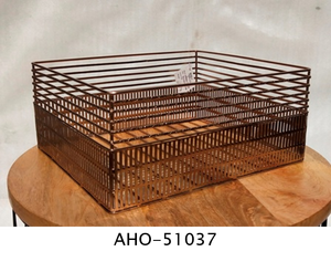 Cesta de alambre para almacenamiento con cuerda, decoración de metal - Product Image 5