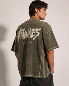 เสื้อยืดฟลีซสีดำทรงโอเวอร์ไซส์ แบรนด์ Fawkes รุ่นวินเทจ ระบายอากาศได้ดี สไตล์สตรีทแวร์ แขนสั้น คอกลม ผ้าฝ้าย โลโก้ด้านหน้า ขายดีที่สุด - Product Image 6