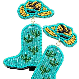 Pendientes de Flores Bordadas a Mano con Cuentas de Semillas, Diseño Creativo y Moderno para Mujer, por MD HANDICRAFTS - Product Image 1