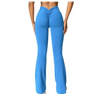 Workout Training <b>Flare</b> Sports <b>Leggings</b> Seamless Knit Yoga Trousers Flexible Stretch OEM Custom Yoga Wear Supplier Private Label - Product Image 5