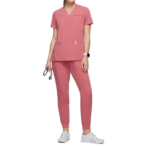Meilleure Vente 2026 : Ensemble de Tenue Médicale Femme – Blouse d'Infirmière Col V Extensible et Pantalon Évasé avec Poches – Vêtements de Travail Hospitaliers - Product Image 3