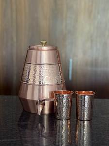 Copper Barrel Drink Dispenser with Sturdy Leak Proof Spigot Vintage Style <b>Large</b> Capacity Home Party Use - Product Image 1