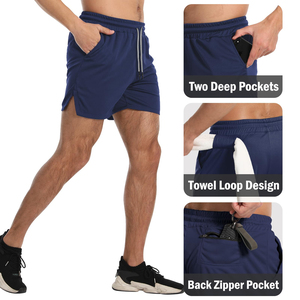 Short de sport pour homme en maille durable, confort optimal, tissu respirant anti-boulochage pour entraînement intensif et salle de sport - Product Image 5