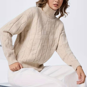 Sweat-shirt à col montant pour femme, pull oversize en polaire à manches longues, idéal pour le sport, la gym, les tenues décontractées et streetwear, vêtement chaud et tendance - Product Image 3
