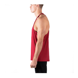 Latest Design Men's Gym Singlets Tank Tops 100% Polyester Quick Dry <b>Stringer</b> Bodybuilding Front Logo - Product Image 4