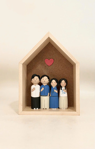 Muñecos de Madera Personalizados, Figura de Pareja con Base Personalizada, Mini Juguete Unisex de 3-15 cm - Product Image 5