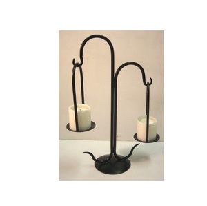 Traditional Iron <b>Candle</b> <b>Lantern</b> <b>Holder</b> with Metal Stand for Table Centerpiece Garden Lighting Festival Gatherings Dinner Parties - Product Image 5