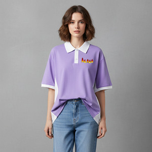 Camisas de Mujer al por Mayor 100% Algodón, Logotipo Bordado Personalizado, Apliques, Ecológicas, Transpirables, de Secado Rápido, Manga Corta para Verano - Product Image 1