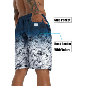 Service OEM – Short de bain solide pour adulte, taille élastique, séchage rapide, respirant, coupe confortable, taille personnalisable, design par sublimation - Product Image 2