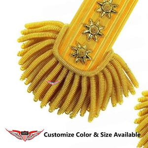 KEW - Epaulette Decorativo Bordado en Oro Vintage Ecológico para Hombro, Accesorio de Vestir con Tamaño, Color y Material Personalizables - Product Image 3