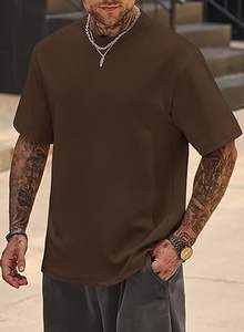 Camisetas Casuales de Manga Corta para Hombre, Cuello Redondo, Corte Ajustado, Algodón Elástico de Alta Calidad, Ecológicas y Transpirables, 180g - Product Image 5