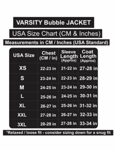 <b>Men</b>’s Royal Blue & <b>White</b> Varsity Puffer <b>Jacket</b> Winter Quilted Bomber Coat Snap Button Streetwear Custom Logo - Product Image 6