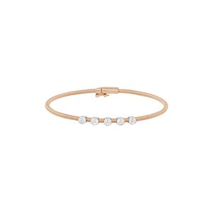 Pulsera de Diamantes en Oro Rosa Premium, 0.4 Ct, Corte Brillante Redondo, Engaste en Bisel, Cadena Minimalista, Unisex, Uso Diario - Product Image 1