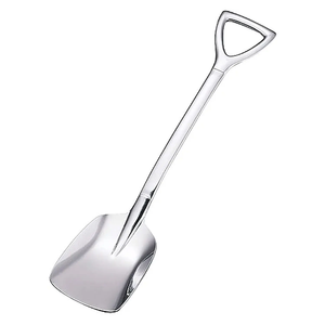 Cuchara espátula de acero inoxidable con acabado espejo, elegante para mesa de comedor, comida, aperitivos, repostería, helado, con un precio increíble. - Product Image 3