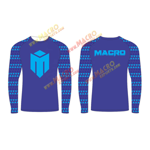 Pour hommes vêtements de sport blanc MMA hommes à manches longues Rash Guard, personnalisé imprimé à manches longues tout Polyester/spandex Sesons adultes, adultes - Product Image 4