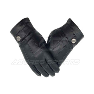 Gants tactiles en cuir décontractés pour hommes – Doux, chauds, écologiques, longueur poignet, pour l'hiver - Product Image 2