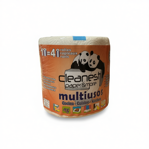 Asciugamani da Cucina Multiuso Cleanest Paper&More, 18=4 Rotoli, Ecologici per Cucina - Product Image 2