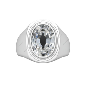 IGI Certified Lab Grown Diamond O Initial <b>Ring</b> 925 Sterling <b>Silver</b> Fine Gold Letter <b>Ring</b> Gift for <b>Men</b> Women Anniversary Jewelry - Product Image 1