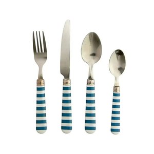 Minimalist Style Green textured resin handle cutlery European style <b>flatware</b> set 3pcs wedding dinnerware set Kitchenware utensil - Product Image 1