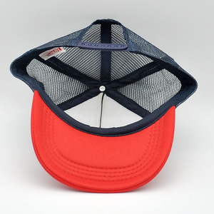 หมวกทรักเกอร์ผ้าคอตตอนทรงเบสบอลสีทึบปรับแต่งได้ห้าแผง - Product Image 3