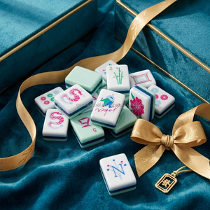 In Stock Luxury mint green 160 Acrylic American <b>Mahjong</b> Tiles Travel <b>mahjong</b> <b>Set</b> miss <b>mahjong</b> tiles fair <b>mahjong</b> tiles - Product Image 3